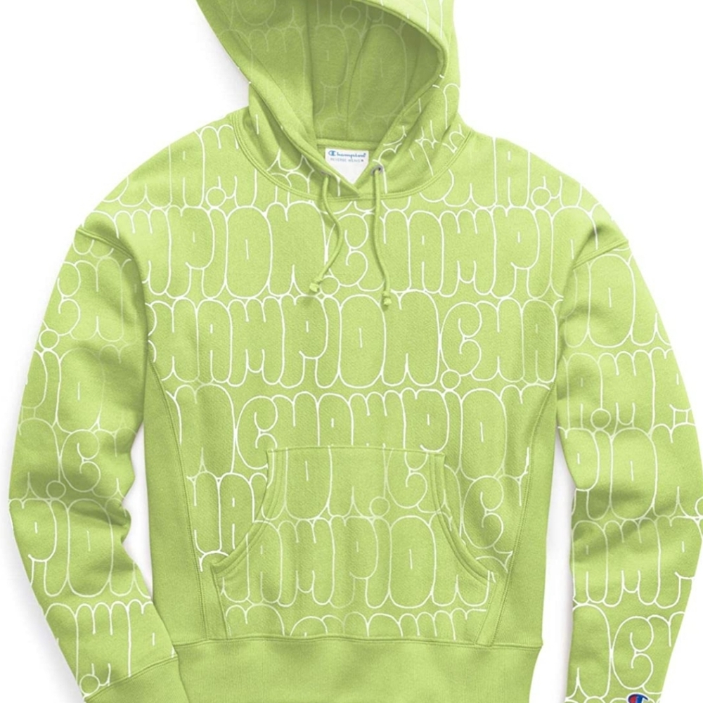 Champion Womans Printed Reverse Weave Pullover Hoodie.
